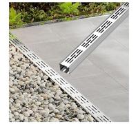 JUCCJUXIN Kit De Drainage Caniveau Extérieur en Acier Inoxydable 304, Grille d’Évacuation Eau Pluviale, Grille de Drainage Sol for Terrasse, Balcon, Jardin, Allée, Cour(H4*W4CM/H1.57*W1.57IN)