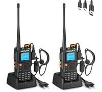 JUCJET K6 Radio, DualBand Walkie Talkie avec One Key Pairing, 999 canaux, réduction du Bruit de la Voix, Haute Performance 2600mAh Rechargeable Radio pour L'Aventure en Plein air, Camping(2 pièces)