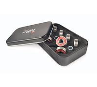 JUCKER HAWAII Longboard Skateboard Bearings - Roulements ABEC 9 Rouge avec Spacer 10mm