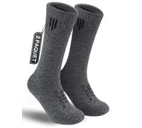 Juclise Chaussettes en Laine d'Alpaga, Thermiques Épaisses et Chaudes pour Temps Froid, Évacuent l'Humidité, Idéales pour la Chasse et la Randonnée, Hommes et Femmes(Gris foncé 45-48)