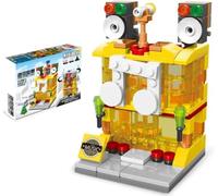 JUCYJULY Kit de Construction Set City Boutique Street View, 167 Pièces Modèle de Restaurant Fast-Food Mini Bloc Construction Architecture, MOC Bâtiment Modulaire Jouet pour 16+ Adultes (8537-7)