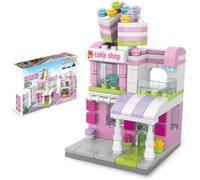 JUCYJULY Kit de Construction Set City Boutique Street View, 167 Pièces Modèle de Restaurant Fast-Food Mini Bloc Construction Architecture, MOC Bâtiment Modulaire Jouet pour 16+ Adultes (8925-8)