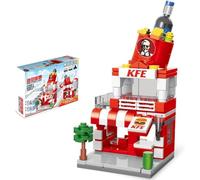 JUCYJULY Kit de Construction Set City Boutique Street View, 167 Pièces Modèle de Restaurant Fast-Food Mini Bloc Construction Architecture, MOC Bâtiment Modulaire Jouet pour 16+ Adultes (8925-5)
