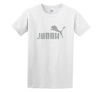 Judah Jumping Lion Parody Faith Savior Cotton Unisex T-Shirt Printed Tee White Mens Top Shirt S