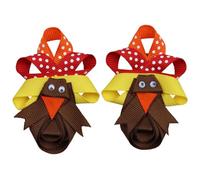 juDanzy Lot de 2 pinces à cheveux en forme de dinde pour Thanksgiving