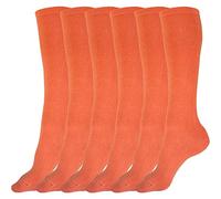 juDanzy Lot de 3 paires de chaussettes montantes uniformes pour l'école, le football, le football, etc., Orange, 10-15 ans