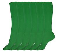 juDanzy Lot de 3 paires de chaussettes montantes uniformes pour l'école, le football, le football, etc., Vert, 6-10 ans