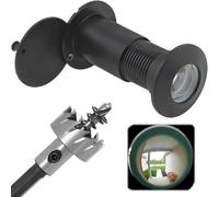 Judas de porte avec brise-vue 200° - Lentilles en verre optique - Trou de perçage de 16 à 21 mm de diamètre - En laiton - Avec foret - Longueur réglable - Judas de porte en laiton - Pour portes de 35