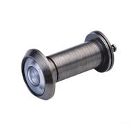 Judas de porte avec lentille en verre grand angle de 180 degrés et design réglable, cadre en alliage de zinc pour une installation durable sur des portes épaisses avec cache d'intimité (bronze vert)