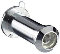 Judas de porte - Diamètre : 12 mm - Laiton chromé - Grand angle 170 ° - Avec capote