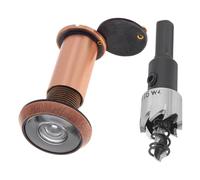 Judas de Porte en Laiton, Laiton Judas à 200 Degrés oeilleton de porte avec foret de 16 mm pour Portes de 35 à 60 mm (cuivre antique brossé)