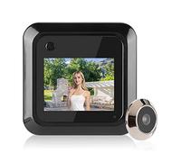 Judas de Porte Numérique, Judas Intelligent 2,4 Pouces - Écran LCD TFT, Enregistrement Photo avec Caméra 0,3 MP, Judas Grand Angle 95°, pour épaisseur de Panneau de Porte de 35 à 110 Mm