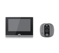 Judas de porte vidéo sans fil pour judas intelligent WiFi avec écran de 4,3", judas numérique HD 1080p, détection de mouvement PIR, compatible avec Alexa, batterie 5000 mAh