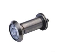 Judas grand angle de 180 degrés avec cadre en alliage de zinc pour la sécurité de la maison - Lentille réglable pour portes de 42 à 60 mm, argenté (bronze vert)