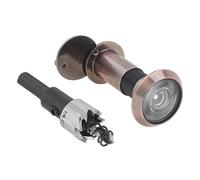 Judas grand angle, Foret de visualisation porte en laiton 16mm, for portes 35 à 60mm, couverture confidentialité 200 degrés multicolore(Antique Copper)