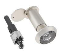 Judas grand angle, Foret de visualisation porte en laiton 16mm, for portes 35 à 60mm, couverture confidentialité 200 degrés multicolore(Satin Nickel)