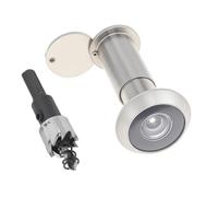 Judas grand angle, Foret de visualisation porte en laiton 16mm, for portes 35 à 60mm, couverture confidentialité 200 degrés multicolore(Brushed Nickel)