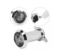 Judas grand angle, Lot de 4 judas porte à boîtier métallique 220 degrés, ton argent, for portes 50 75 mm