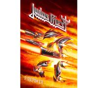 Judas Priest - Poster "Firepower", Tissu RO2586 (106 cm x 70 cm) (Orange/argent)