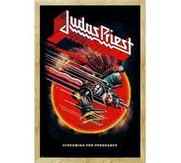 Judas Priest - Poster - Screaming for Vengeance + cadre amovible, Shinsuke® Maxi MDF hêtre, vitre acrylique