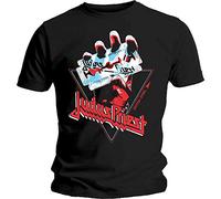 Judas Priest - T-Shirt # L Black Unisex # British Steel Hand Triangle