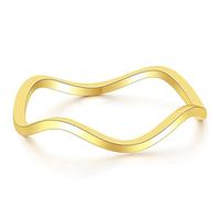 Jude Jewelers Bague de fiançailles empilable en acier inoxydable de 2 mm, Métal, Zircone cubique