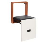 JUDEMII Chaise pliante murale, tabouret de changement de chaussures, tabouret de douche, chaise pliante cachée, montage mural avec coussin d'assise en PVC, jusqu'à 150 kg, pour changer rapidement les
