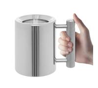 JUDEMII Gobelet lourd en acier inoxydable avec haltères de 10 kg, gourde lourde avec capacité de 400 ml, tasse à café argentée pour la maison, la salle de sport