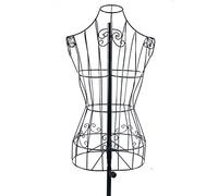 JUDEMII Mannequin de couture en métal pour femme - Noir - En fil de fer - Hauteur réglable de 140 à 170 cm - Buste décoratif - Buste de couture - Buste de couture