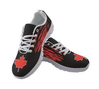 JUDENTIDOS Baskets décontractées à lacets pour homme et femme - Chaussures de course respirantes, Drapeau du Canada., 37 EU