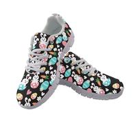 JUDENTIDOS Baskets pour homme et femme - Légères - Antidérapantes - En maille respirante - Pour la course à pied, la marche, Œufs de Pâques mignons, 43 EU
