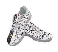 JUDENTIDOS Chaussures de course respirantes en maille pour femme, Motif mathématiques, 38 EU