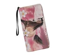 JUDENTIDOS Portefeuille décontracté pour femme en cuir synthétique avec blocage RFID, porte-cartes et pochette pour femme, Navajo aztèque rouge amérindien du sud-ouest, Taille unique