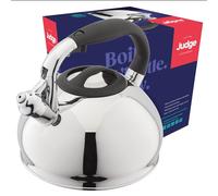 Judge Bouilloire sifflante en acier inoxydable 18/10 avec poignée résistante à la chaleur - Bec anti-goutte à induction - 3 l