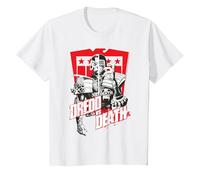 Judge Dredd 2000 AD Dredd Contre Death Red Shield Kids T-Shirt, Enfant, Blanc, 6 Ans