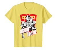 Judge Dredd 2000 AD Dredd Contre Death Red Shield Kids T-Shirt, Enfant, Citron, 12 Ans