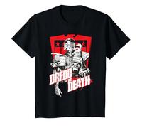 Judge Dredd 2000 AD Dredd Contre Death Red Shield Kids T-Shirt, Enfant, Noir, 8 Ans
