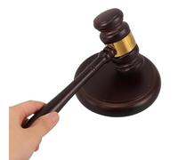 Judge Hammer - Ensemble juridique en bois et laiton de 3,43 pouces, outil d'impacts aux enchères, accessoire de bureau judiciaire, bloc sonore d'autorité avec cérémonie formelle | Affichage pour la fê