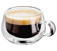 Judge Lot de 2 Tasses à Espresso en Verre, Transparent, 75 ML