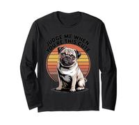 Judge Me When You're This Cute | Chien carlin rétro Manche Longue