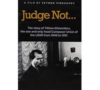 Judge Not ...