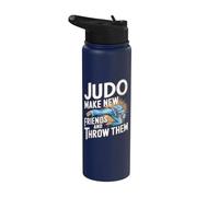 Judo Faites-vous de nouveaux amis | Judoka drôle Stainless Steel Insulated Water Bottle