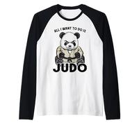 Judo Panda, Tout ce Que Je Veux Faire, C'est Un Joli Ours Judoka Manche Raglan