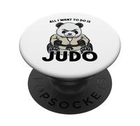 Judo Panda, Tout ce Que Je Veux Faire, C'est Un Joli Ours Judoka PopSockets PopGrip Adhésif