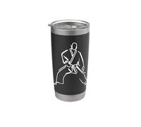 Judoka Dessin Judogi Gobelet isotherme en acier inoxydable double paroi