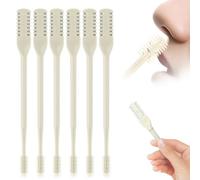 JUDUNA Tondeuse nasale 2 en 1 - Outil d'épilation des narines double face - Tondeuse manuelle rotative à 360° avec pelle à oreilles pour homme et femme (crème, 6 pièces)