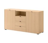 Judy - buffet bas 150 cm - 2 portes, 3 tiroirs et 1 niche - Bois