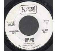 Judy Lynn - LETTER/I'LL PICK UP MY HEART 7 INCH (7" VINYL 45) US UNITED ARTISTS