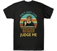 Judy Sheindlin Only Judy Can Judge Me Vintage Sunset T-Shirt Mens Cotton Tee Black XL