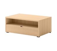 Judy - table basse 100 cm - effet bois - 1 tiroir et 1 niche - Bois